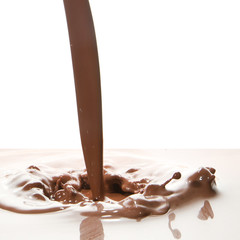 pouring chocolate