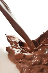 pouring chocolate