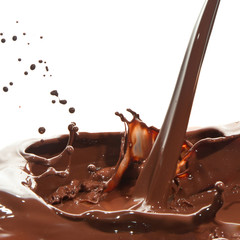 pouring chocolate