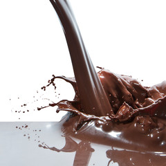 pouring chocolate