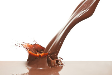 pouring chocolate