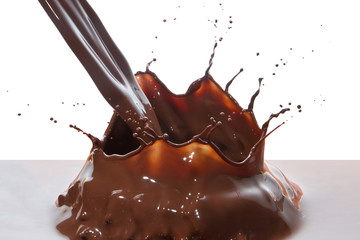 pouring chocolate