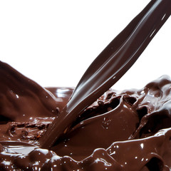 pouring chocolate