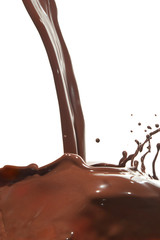 pouring chocolate