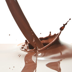 pouring chocolate