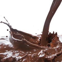 pouring chocolate