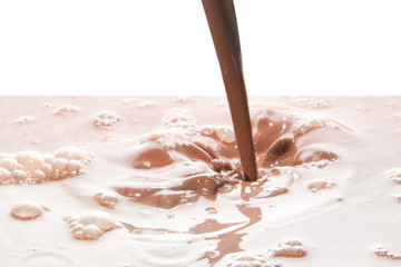 pouring chocolate