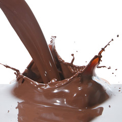 pouring chocolate