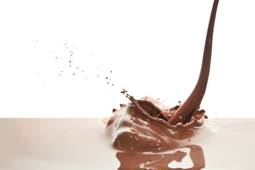 pouring chocolate