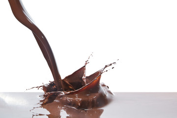 pouring chocolate