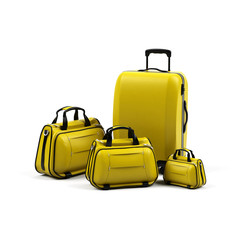 Suitcases isolated on a white background.