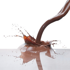 pouring chocolate