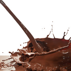 pouring chocolate