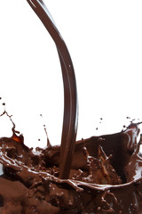 pouring chocolate