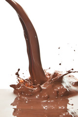 pouring chocolate