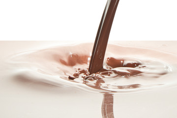 pouring chocolate
