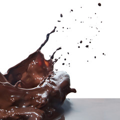 pouring chocolate