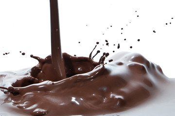 pouring chocolate