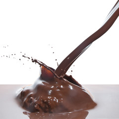 pouring chocolate
