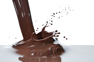 pouring chocolate
