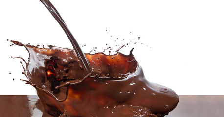 pouring chocolate