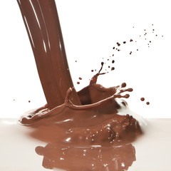 pouring chocolate