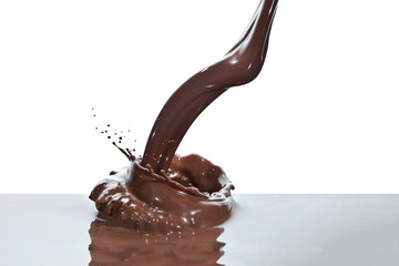 pouring chocolate