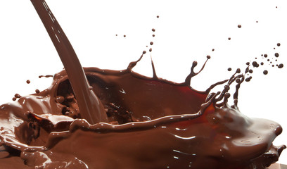 pouring chocolate