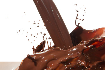 pouring chocolate