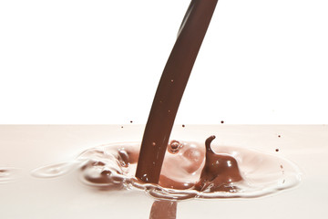 pouring chocolate