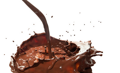pouring chocolate