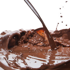 pouring chocolate