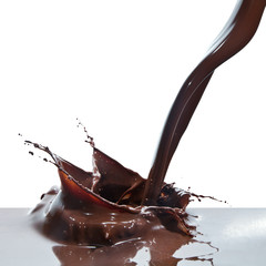 pouring chocolate