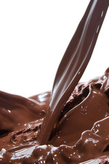 pouring chocolate