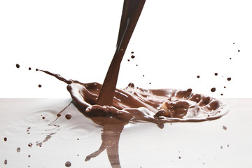 pouring chocolate