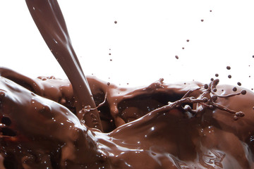 pouring chocolate