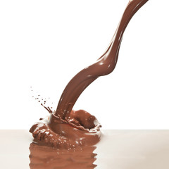 pouring chocolate