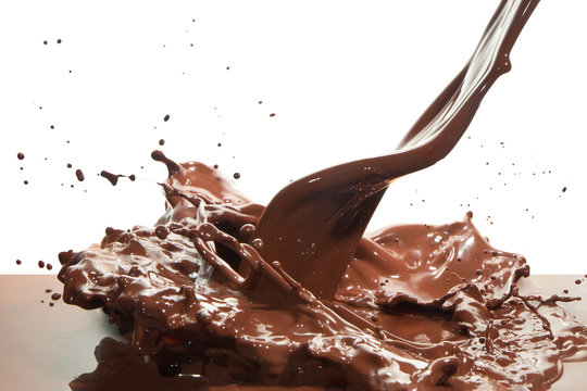 pouring chocolate