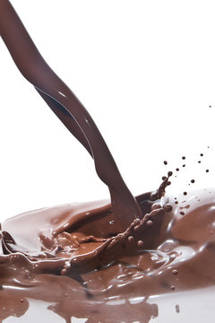 pouring chocolate