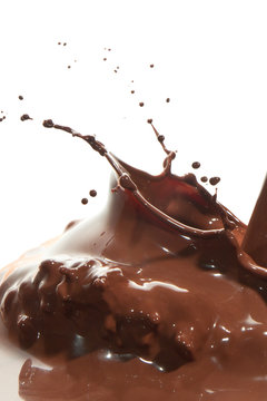pouring chocolate