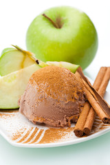 Ausschnitt von Eissorte Apfel-Zimt