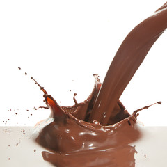 pouring chocolate