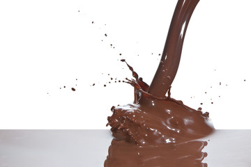 pouring chocolate