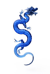 Obraz premium blue chinese dragon