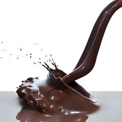 pouring chocolate