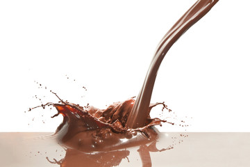 pouring chocolate