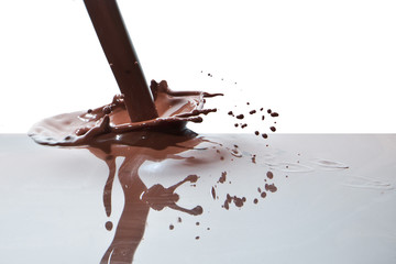 pouring chocolate