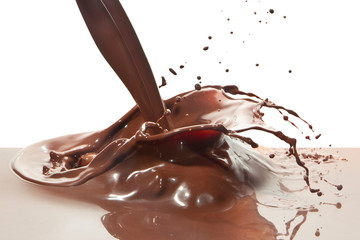 pouring chocolate