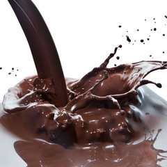 pouring chocolate