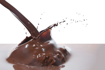 pouring chocolate